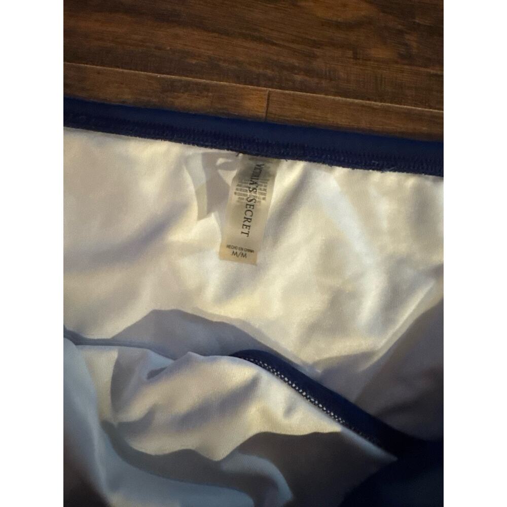 Victoria's Secret Bandeau Bikini Set Swim Top 38 DD Blue Underwire Bottom sz:med - Picture 3 of 6